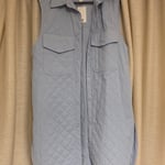 Quilted H&M long vest light blue with tags