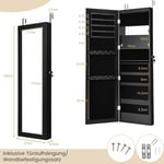 Wall Jewelry Cabinet with Mirror