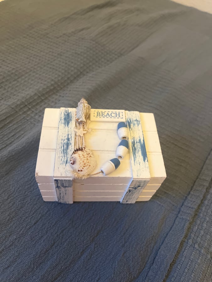 Beach themed wooden box