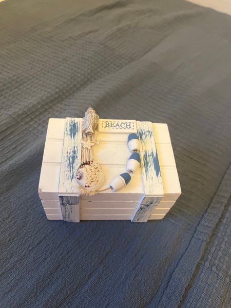Beach themed wooden box