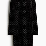 H&M black velvet dress,Small size