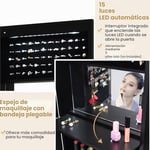 Wall Jewelry Cabinet with Mirror