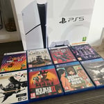 PS5 Console with 8 Games