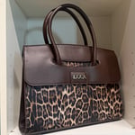 Brown Leopard Print Handbag DOCA