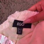 EGO Ivory Floral Lace Halterneck Playsuit – UK 6