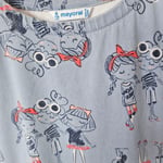 Mayoral Girls Blue Drop-Waist Dress - Fun Character Graphic Print - Size 6 Years (116 cm)
