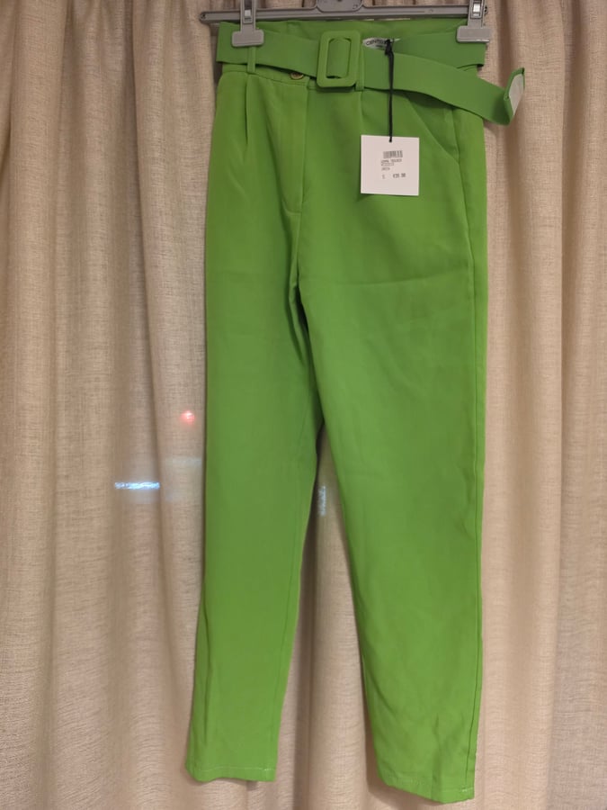 Women's Lime Green Trousers,small size with tags