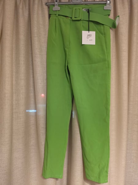 Women's Lime Green Trousers,small size with tags