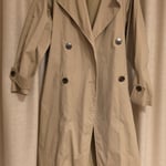 Zara long Beige Trench Coat, size XS