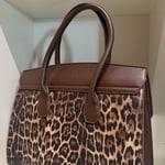 Brown Leopard Print Handbag DOCA