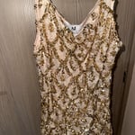 Gold Sequined Formal Dress