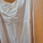 Butter Yellow Colored Formal Satin Dress