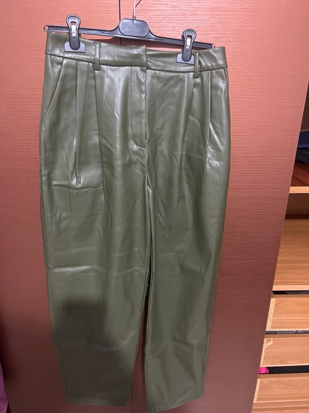 Green Leather Trousers