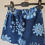 Desigual Girls Navy Blue Cotton Knit Mini Skirt - Mandala Circle Geometric Print