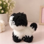 Plush Toy cat Black & White- crochet 