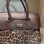 Brown Leopard Print Handbag DOCA