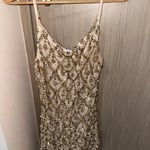 Gold Sequined Formal Dress
