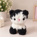 Plush Toy cat Black & White- crochet 