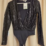 H&M Sequined body black new with tags