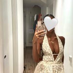 EGO Ivory Floral Lace Halterneck Playsuit – UK 6