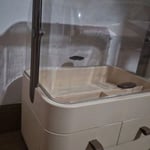 Beige Jewelry Storage Box with Drawers