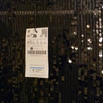 Black Sequin Top Stradivarius XS with tags