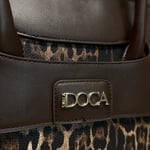 Brown Leopard Print Handbag DOCA