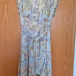 Pastel Paisley Print A-Line Dress