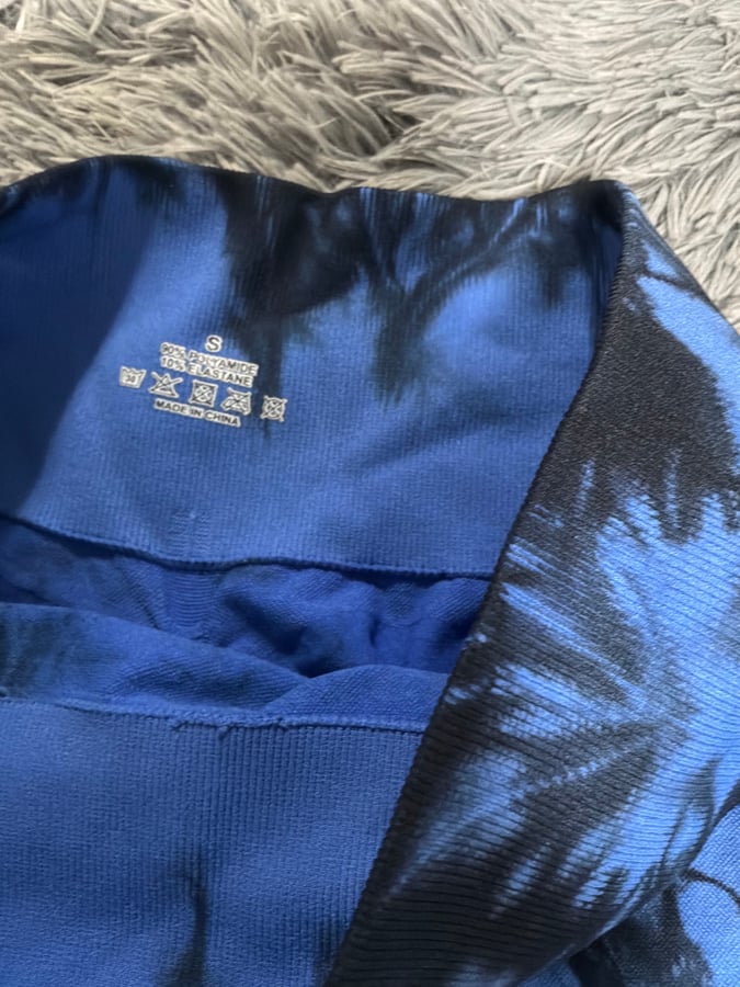 Blue & Black Tie-Dye Hoodie, Size S