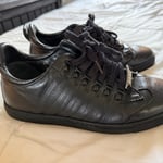 DSQ2 Black Leather Sneakers used 43 size