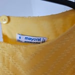 Mayoral Girls Yellow Chevron Ruffle Dress - Size 8 Years (128 cm)