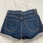 Dark Blue Denim Shorts with Ripped Knees size 36