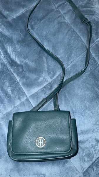 Dark green Tommy Hilfiger Leather Crossbody Bag