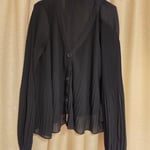 Zara black pleated blouse, size Small