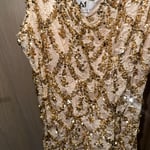 Gold Sequined Formal Dress