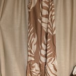 Brown & White Leaf Pattern long dress, TU size