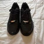 DSQ2 Black Leather Sneakers used 43 size