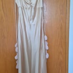 Butter Yellow Colored Formal Satin Dress