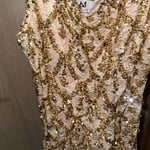 Gold Sequined Formal Dress