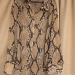 H&M Snakeskin patterned shee blouse Shirt,size Medium,