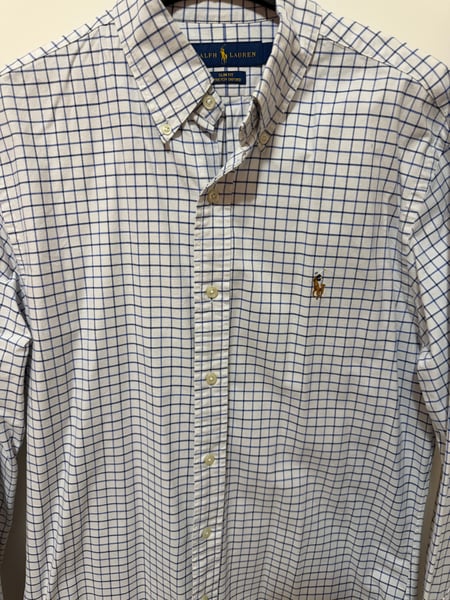 Ralph Lauren Grid Pattern Button-Down Shirt - medium size