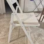 White Folding Chair with Cushion