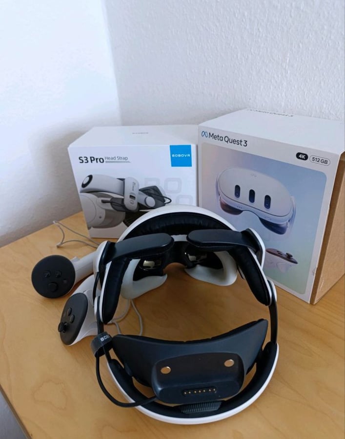 Meta Quest 3 VR Headset 512GB with S3 Pro Head Strap