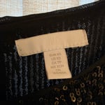 H&M Black Sequined A-line dress,size XS 