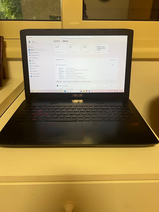 ASUS Laptop i5-8300H 16GB RAM 1.03TB SSD