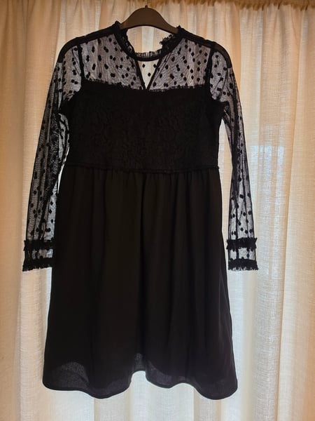 Zara Black polka dot dress,XS size