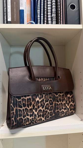 Brown Leopard Print Handbag DOCA