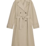 Zara long Beige Trench Coat, size XS