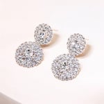 Crystal Double Layer Earrings