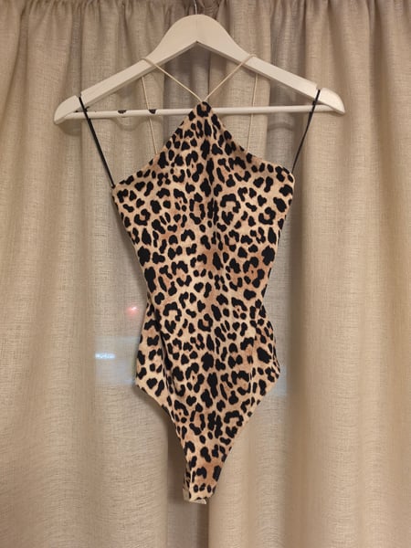 Leopard print thong body, XS size, no tag but never worn 